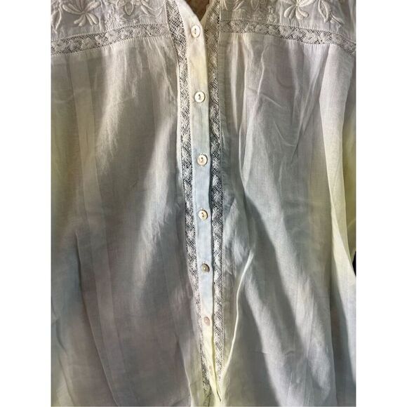 NWT LoveShackFancy Ronda Top In Lily Pond Hand Dye Size Medium $225 MSRP - Picture 8 of 8